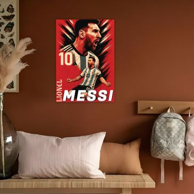 Acrylic Lionel Messi Photo Frame For Living Room, Bedroom, Office Sports Wall Art Birthday Gift For Football Fans, Boys, Mens Football Theme Gift